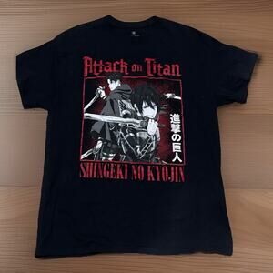 Ripple Junction Attack On Titan Levi & Mikasa Swords Drawn Shirt Size - Med